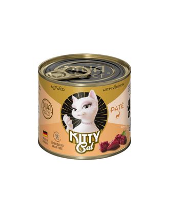 Kitty Cat Venison Pate - bezzbożowa mokra karma, pasztet dla kota, z dziczyzną - 200g