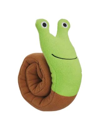 Record Sniffy Rolls Snail - zabawka sensoryczna dla psa, pluszowy ślimak z piszczałką i miejscem na przysmaki