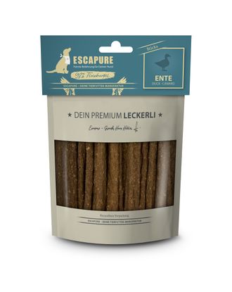 Escapure Premium Sticks Ente 150g - naturalne przysmaki dla psów, pałeczki z kaczki