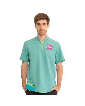 Artero Helsinki Green Jacket - męska bluza groomerska, z kieszenią na nożyczki i oryginalną aplikacją