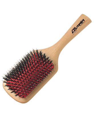 Comair Wooden Paddle Brush 24cm - średnia szczotka do włosów normalnych i grubszych, z włosiem naturalnym i nylonem