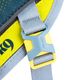 Julius-K9 Street Harness Sky Gray & Neon Lime - uprząż dla psa, szelki miejskie, neonowo-szare