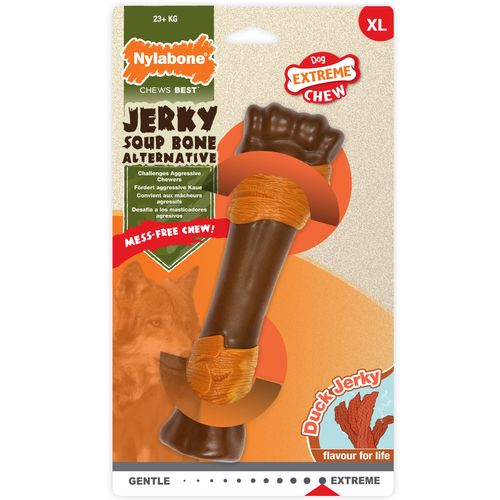 Nylabone Extreme Duck Jerky Bone XL - bezpieczny gryzak dla  dużęgo psa, kość o smaku kaczki