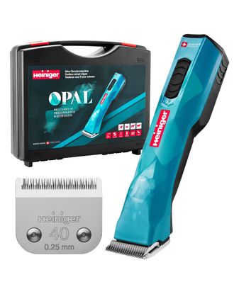 Heiniger Opal 2-Speed Brushless Clipper - Professional Two-speed Levels Animal Clipper With No. 40 Blade & Storage Case