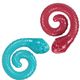 Flamingo Sneaky Snake Dog Toy 17cm - zakręcony gumowy wąż na przysmaki dla psa, z piszczałką