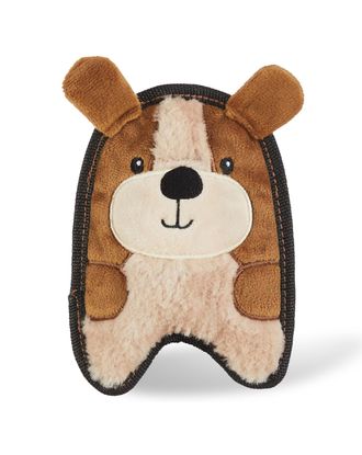Outward Hound Durablez Puppy 16cm - piszcząca zabawka dla psa, bez wypełnienia, brązowy piesek