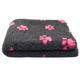 Blovi DryBed VetBed A - Non Slip Pet Bed, Graphite with Pink Paws