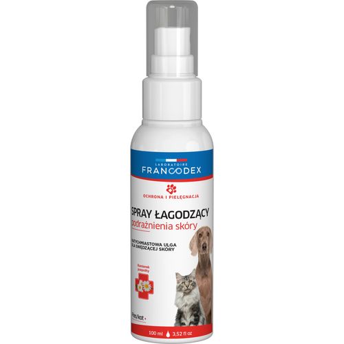 Francodex Spray Łągodzący 100ml - dla psa i kota, zmniejszający podrażnienia i świąd