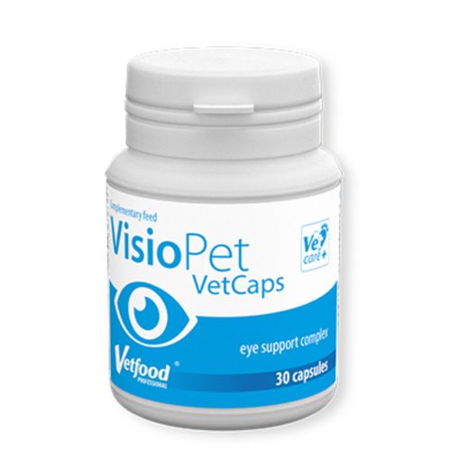 Vetfood VisioPet VetCaps 30tbl. - preparat wspierający prawidłowe funkcjonowanie narządu wzroku, dla psa i kota