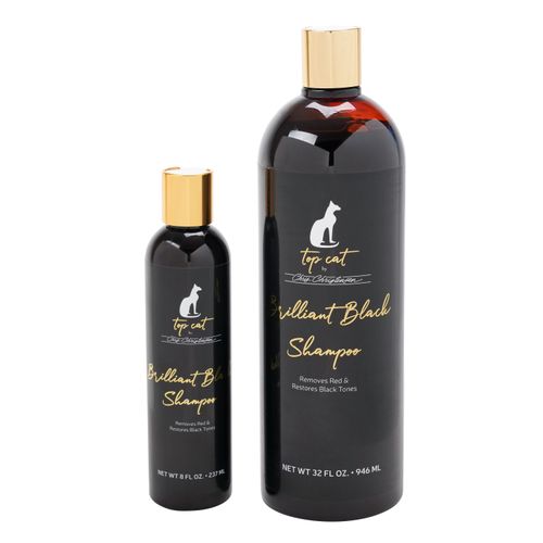Chris Christensen Top Cat Brilliant Black Shampoo - szampon ożywiający ciemny i czarny kolor sierści kota
