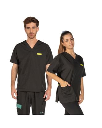 Artero Denver Smock Black - czarna bluza groomerska unisex, z rzepami w talii