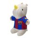 Max&Molly FC Barcelona Rhino Plush Toy - maskotka dla psa z piszczałką, nosorożec w koszulce piłkarskiej