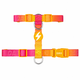 Dashi Lumix Solar Back Harness - Adjustable Guard Harness for Dogs, Pink & Yellow