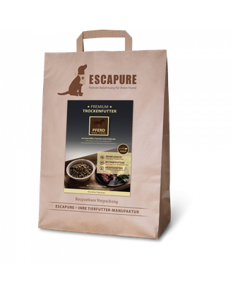 Escapure Premium Senior Pferd - wysokiej jakości karma dla psa seniora, konina wypiekana w piecu - 4kg