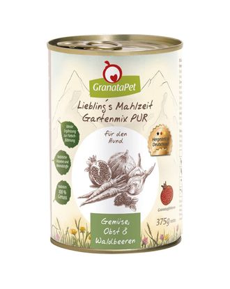 GranataPet Garden Mix Pure - warzywa dla psa, uzupełnienie gotowanej diety BARF - 375g - PROMOCJA ze względu na datę najlepiej spożyć przed 27.03.2025