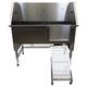 ShowTech Groom-X Tub - Stainless Steel Grooming Bathtub with Ramp on Wheels