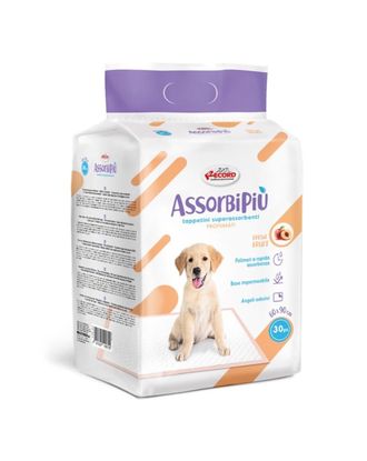 Record AssorbiPiu Fresh Fruits Puppy Pads 60x90cm - podkłady do nauki czystości dla szczeniąt, z plastrami mocującymi, o zapachu owoców - 30szt.