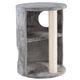 Cat&Rina Elegance Tower Grey - mini wieża dla kota z drapakiem, szara, wysokość 58cm Ø42cm