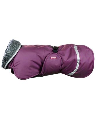 Toppa Pomppa for Harness Plum - bardzo ciepła kurtka zimowa dla psa, z otworem na szelki, śliwkowa