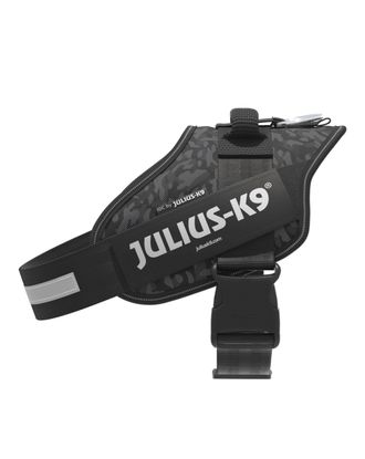 Julius-K9 IDC Powerharness Night Camo - szelki dla psa, z odblaskami, czarne moro