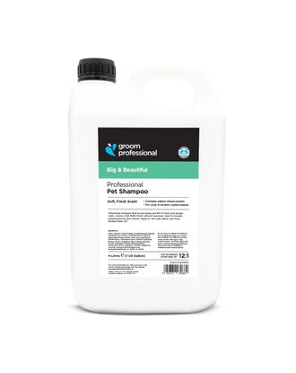 Groom Professional Big & Beautiful Volumising Shampoo - szampon do grubej, wełnistej i podwójnej szaty, koncentrat 1:12 - 4L