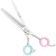 Blovi Teddy Line Straight Grooming Thinning 45T 6.5" - for Texturizing & Finishing Work, Japanese Steel