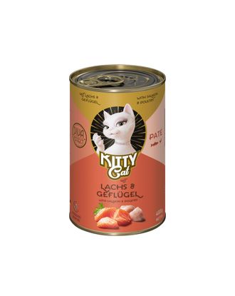 Kitty Cat Salmon & Poultry Pate - bezzbożowa mokra karma, pasztet dla kota, z łososiem i drobiem