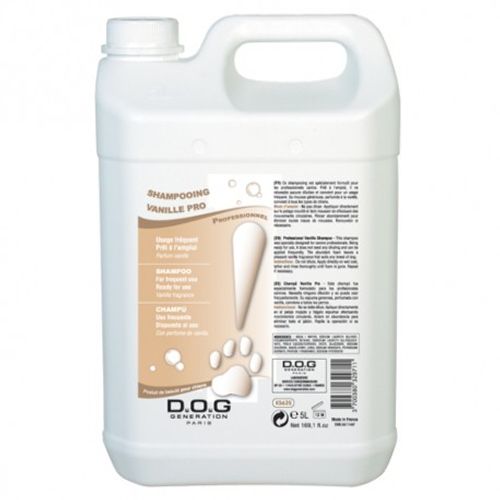 Dog Generation Vanilla Pro Shampoo 5L - szampon do każdego typu sierści, o zapachu wanilii, koncentrat 1:4