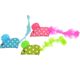 Flamingo Cat Polka Mouse 17cm - zabawka dla kota z piórkami, mysz w kropki z kocimiętką