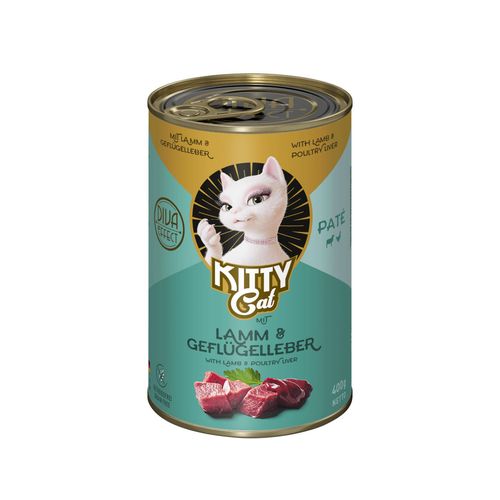 Kitty Cat Lamb & Poultry Liver Pate - bezzbożowa mokra karma, pasztet dla kota, z jagnięciną i wątróbką drobiową