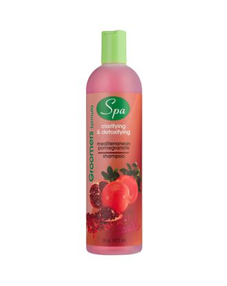 Pet Silk Spa Formula Mediterranean Pomegranate Shampoo 473ml - odżywczy, głęboko oczyszczający szampon do sierści, o zapachu owocu granatu, koncentrat 1:16