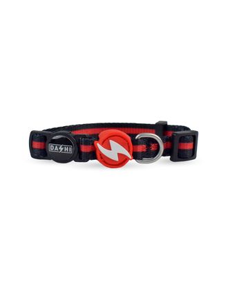 Dashi Stripes Red & Black Cat Collar - obroża dla kota, paski czerwono-czarne