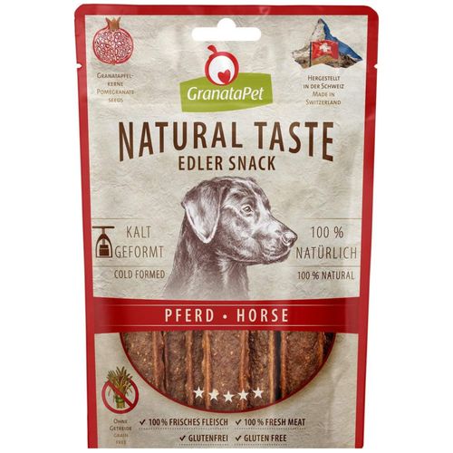 GranataPet Natural Taste Edler Snack Horse 90g - naturalne mięsne przekąski dla psa, konina