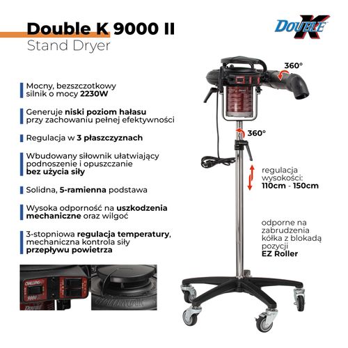 Double K ChallengAir 9000 II Stand Dryer Professional Pet Dryer