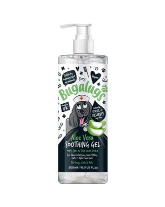 Bugalugs Aloe Vera Soothing Gel - żel aloesowy dla psa, kota i innych zwierząt domowych, łagodzi i nawilża - 500ml