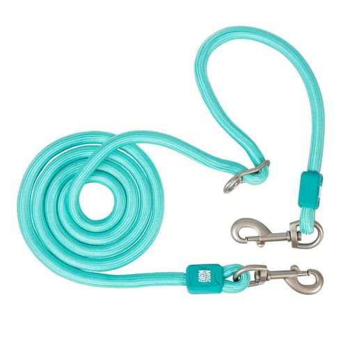 Max&Molly Rope Leash Matrix 2.0 200cm Turquoise - przepinana smycz linowa dla psa, turkusowa