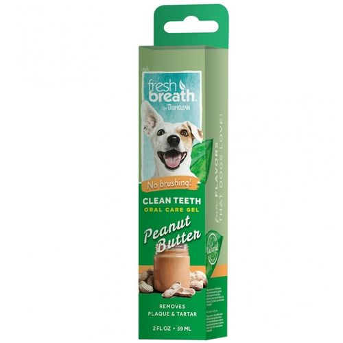 Tropiclean Fresh Breath Clean Teeth Gel Peanut Butter 59ml - żel do higieny jamy ustnej psów, o zapachu masła orzechowego