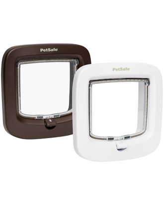 PetSafe Manual-Locking Cat Flap White - drzwiczki dla kota, wbudowany tunel