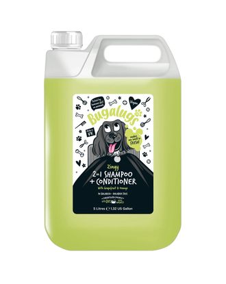 Bugalugs Zingy 2in1 Shampoo - szampon z odżywką dla psa,  zapach grejpfruta i pomarańczy - 5L