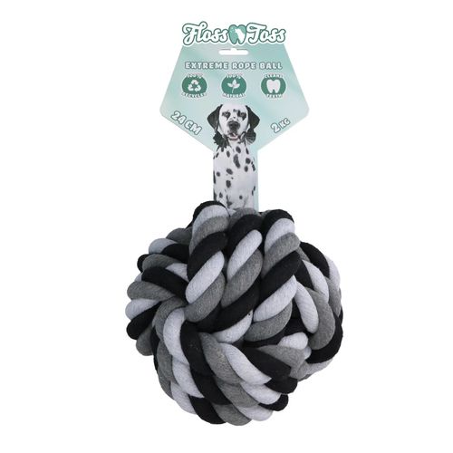 Holland Dental Floss Toss Extreme Rope Ball 24cm - masywna piłka dla dużego psa, ze sznura dentystycznego