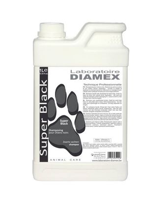 Diamex Super Black Shampoo - szampon dla czarnych psów, z olejkiem migdałowym, koncentrat 1:8 - 1L