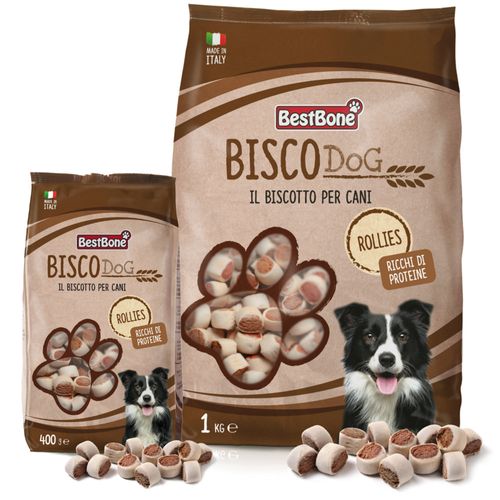 Best Bone Bisco Dog Rollies - smakołyki dla psa w z wołowiną i kurczakiem