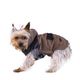 Doogy Roscoff - ciepła, sztruksowa kurtka dla psa, ze skórzanymi wstawkami, brązowa