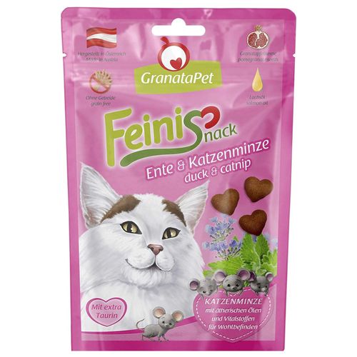 GranataPet FeiniSnack Duck & Catnip 50g - chrupiące smaczki dla kota, kaczka i kocimiętka