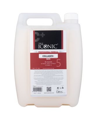 True Iconic Collagen Plus Bath - profesjonalny szampon regenerujący do wszystkich typów sierści, z kolagenem i witaminą E, koncentrat 1:7 - 4,5L