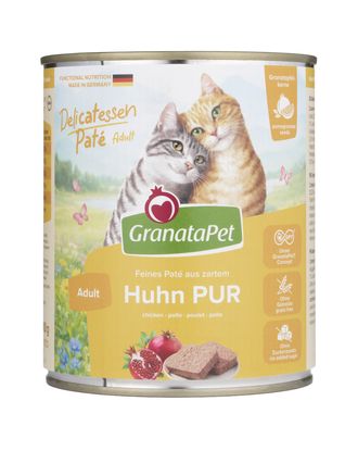 GranataPet DeliCatessen Chicken Pur - bezzbożowa mokra karma dla kota, kurczak - 12x 800g