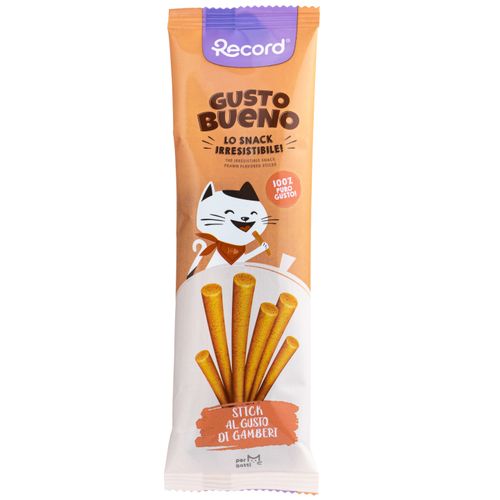 Record Gusto Bueno Prawn Flavored Sticks 40g - smaczki dla kota, pałeczki o smaku krewetek