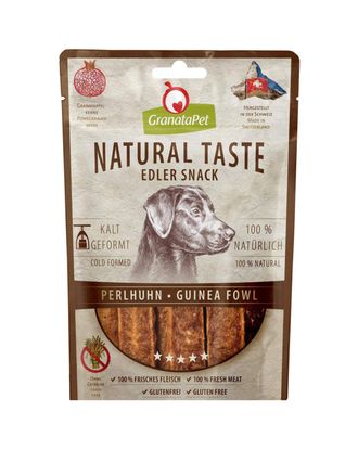 GranataPet Natural Taste Edler Snack Guinea Fowl 90g - naturalne mięsne przekąski dla psa, perliczka