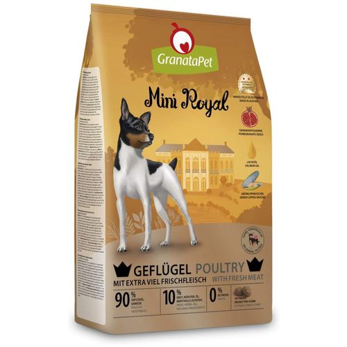 GranataPet Mini Royal Poultry 1kg - bezzbożowa sucha karma dla psów małych ras, 70% mięsa z drobiu
