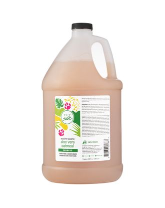 Pet Silk Vegan Aloe Vera Oatmeal Shampoo - nawilżający i łagodzący szampon dla psa i kota, z aloesem i owsem, koncentrat 1:16